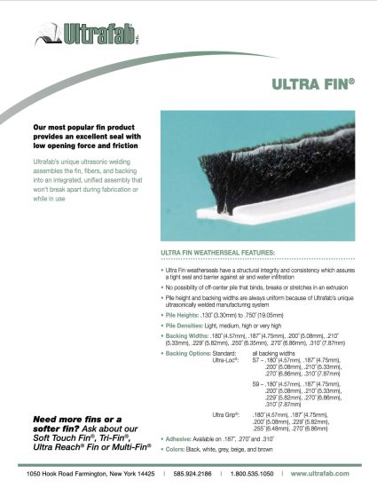 Ultra Fin Sell Sheet Cover